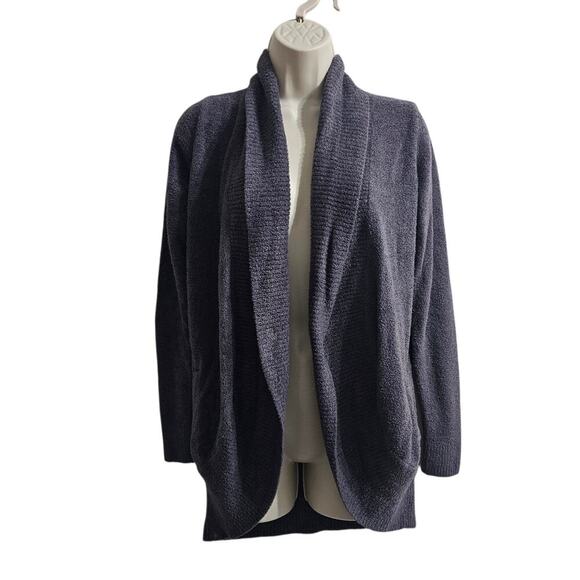 BAREFOOT DREAMS CozyChic Lite Circle Cardigan in Carbon Size XS/S - Picture 1 of 8